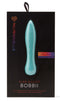Sensuelle Bobbii XLR8 Electric Blue Vibrator in packaging with Turbo Boost feature and 15 intense vibration functions