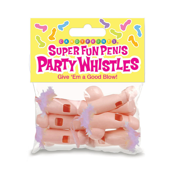 Little Genie Super Fun Penis Party Whistles 6 package from Candyprints at $7.99