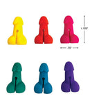 Penis-shaped silicone drink markers in vibrant colors for party fun