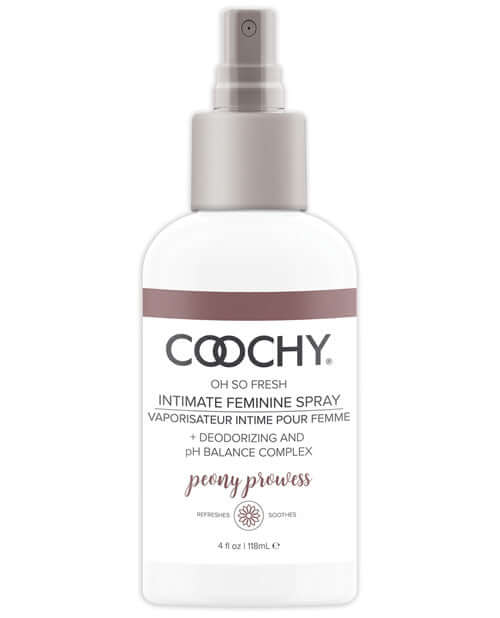 Coochy Oh So Fresh Intimate Feminine Spray 4 Oz - Peony Prowess - Deodorizing and pH Balancing