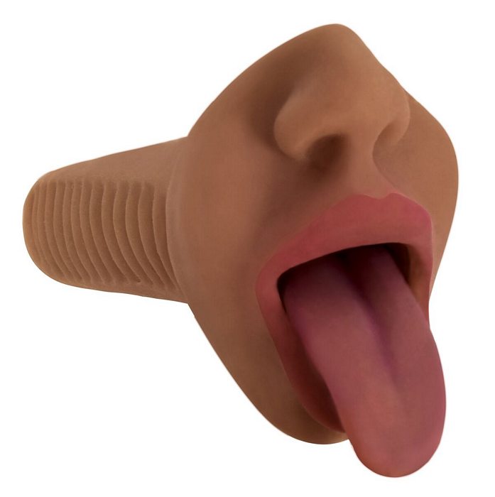 CURVE NOVELTIES Mistress Mercedes Chocolate Mouth Stroker Chocolate Brown at $27.99