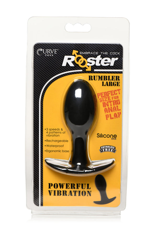 ROOSTER RUMBLER LARGE VIBRATING SILICONE BUTT PLUG-1