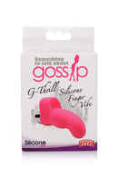 Gossip G-Thrill Finger Vibe in Magenta Pink packaging, featuring silicone design and G-spot curve for ultimate pleasure.