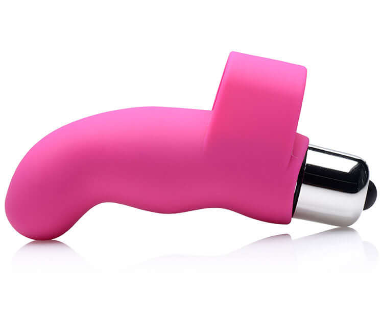 Gossip G-Thrill Finger Vibe in Magenta Pink, a ribbed silicone mini vibrator designed for G-spot pleasure.