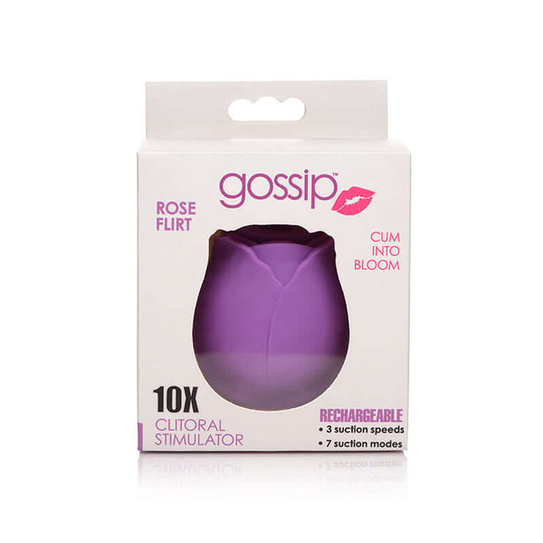 CURVE NOVELTIES Gossip Rose 10X Silicone Clit Suction Stimulator Vibrator Violet at $44.99