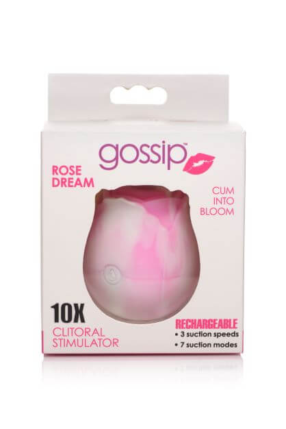 CURVE NOVELTIES Gossip Rose 10X Silicone Clit Suction Stimulator Swirl Vibrator at $44.99