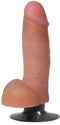 Jock Bareskin 6 inches Vibrating Vanilla Dildo with Balls features a realistic design made from lifelike Bareskin material and powerful vibrations