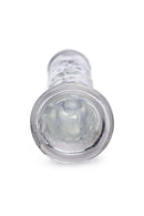 Jock C-Thru 8-inch clear dildo with ultra-flexible design, crystal-clear TPE material, and strong suction base from Curve Novelties.