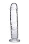 Jock C-Thru 8-inch clear dildo from Curve Novelties with ultra-flexible design and realistic texture for enhanced pleasure.