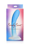 SIMPLY SWEET RIPPLED SILICONE DILDO BLUE/WHITE-1