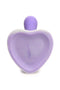 Heart-shaped base of the Simply Sweet Slim G-Spot Silicone Dildo in purple.