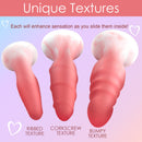 SIMPLY SWEET SILICONE BUTT PLUG SET PINK-4