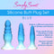 SIMPLY SWEET SILICONE BUTT PLUG SET BLUE-1