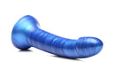 SIMPLY SWEET 7 IN METALLIC SILICONE DILDO BLUE-2