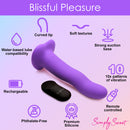 SIMPLY SWEET VIBRATING WAVY SILICONE DILDO W/ REMOTE-9