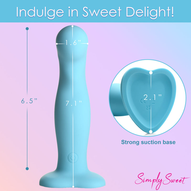 SIMPLY SWEET VIBRATING THICK SILICONE DILDO W/ REMOTE-6