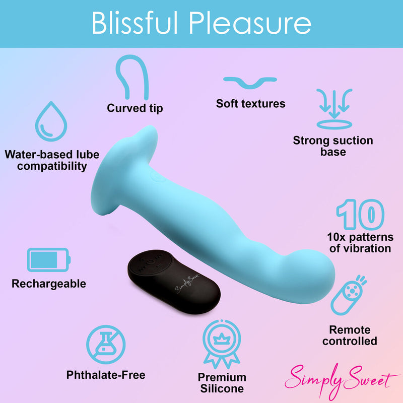 SIMPLY SWEET VIBRATING THICK SILICONE DILDO W/ REMOTE-7