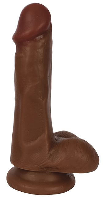CURVE NOVELTIES Thinz Slim Dong 6 inches with Balls Chocolate Brown at $14.99