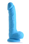 CURVE NOVELTIES Lollicock 7 inches Silicone Dong with Balls Berry Blue at $32.99