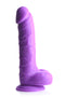CURVE NOVELTIES Lollicock 7 inches Silicone Dong with Balls Grape at $32.99