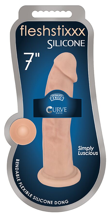 CURVE NOVELTIES FLESHSTIXXX 7IN SILICONE DONG at $34.99