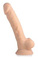 CURVE NOVELTIES Fleshstixxx 8 inches Vibrating Dildo with Balls Light Beige at $59.99