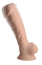 CURVE NOVELTIES Fleshstixxx 8 inches Vibrating Dildo with Balls Light Beige at $59.99