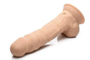 CURVE NOVELTIES Fleshstixxx 8 inches Vibrating Dildo with Balls Medium Tan at $59.99