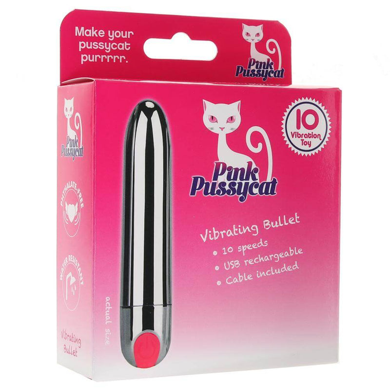 Cousins Group Pink Pussycat Silver Bullet Vibrator at $21.99