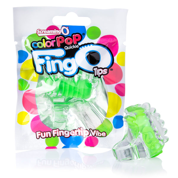 Screaming O The Screaming O Color Pop Quickie Fing O Tip Green Fun Finger Tip Vibe at $5.99