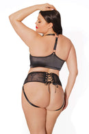 Coquette Lingerie Black Label Harness and Panty Black OS/XL from Coquette Lingerie at $47.99