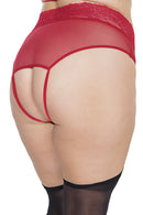 Coquette Lingerie Crotchless Panty with Attached Garter Merlot Queen O/S from Coquette Lingerie at $9.99