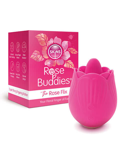 Skins Rose Buddies The Rose Flix Pink Clitoral Stimulating Vibrator