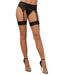 Dream Girl Lingerie Cuban Heel Thigh High Stockings Nude, Black O/S from Dreamgirl at $9.99