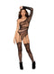 Lace Asymmetrical Teddy Bodystocking Black O/S from Dreamgirl Lingerie