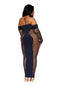 BODYSTOCKING GOWN W/ OPAQUE FRONT & BACK DENIM Q/S-0
