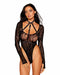 SWIRL KNIT TEDDY & HARNESS SET BLACK O/S-1