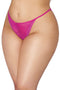 Dot Stretch Lace Trim Open Crotch Thong Panty Azalea 1X from Dreamgirl