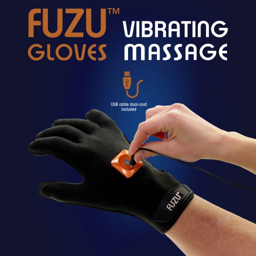 Doctor Love Fuzu Vibrating Massage Glove Right Hand Black at $68.99