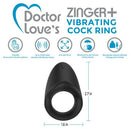 Doctor Love Rechargeable Vibrating Cock Ring Black at $27.99