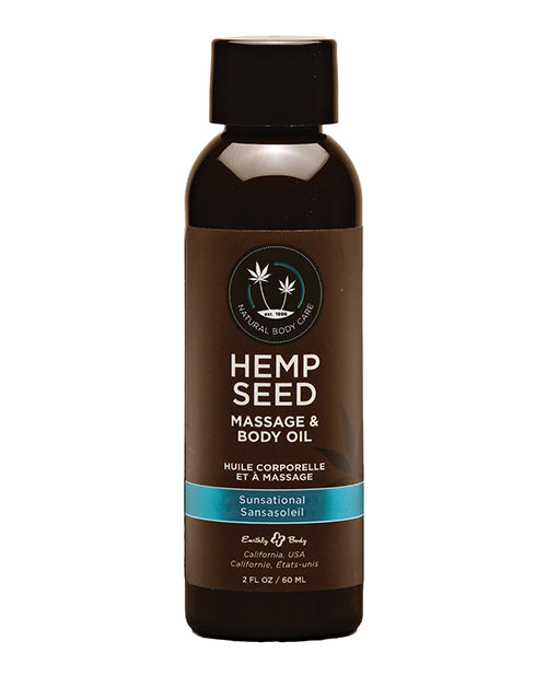 Earthly Body Hemp Seed Massage Oil Sunsational 2 Oz at $4.99