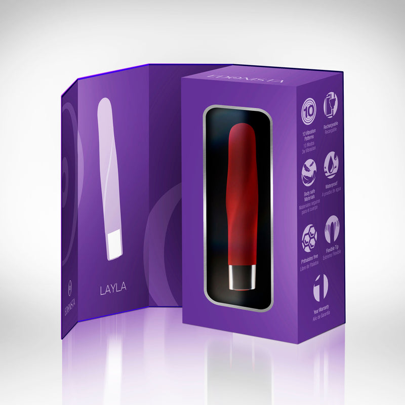 EDONISTA LAYLA TWIST BULLET SILICONE VIBE RED-2