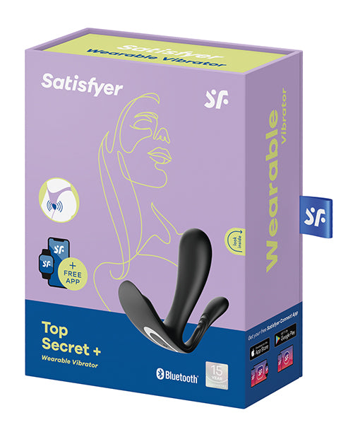 Elevate Your Pleasure with Satisfyer Top Secret Plus Black G-Spot Wearable Vibrator
