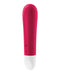 Red Satisfyer Ultra Power Bullet 1 Vibrator with rounded tip and powerful vibrations, featuring intuitive controls and body-friendly silicone.