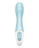 Satisfyer Air Pump Vibrator 5 Plus Blue Inflatable G-Spot with app control buttons for customizable stimulation.