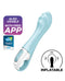 Satisfyer Air Pump Vibrator 5 Plus Blue Inflatable G-Spot with app connectivity and CES 2021 award badge.
