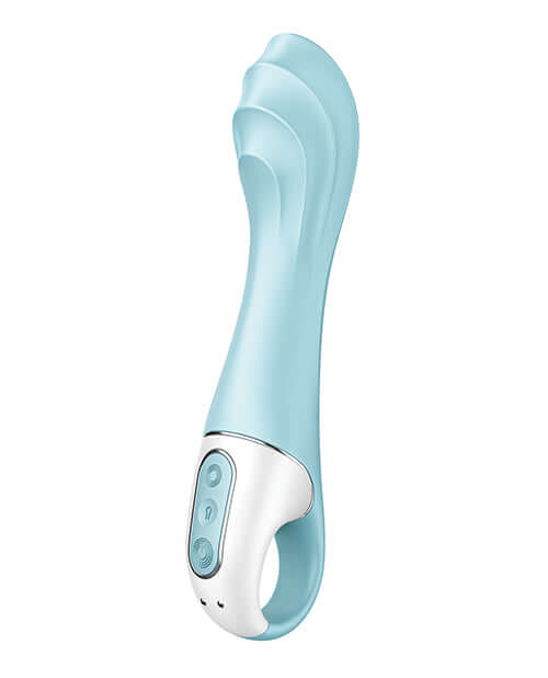 Satisfyer Air Pump Vibrator 5 Plus Blue Inflatable G-Spot with adjustable tip, next-generation play, and app connectivity.