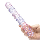 Electric / Hustler Lingerie Glas 9 inches Purple Rose Nubby Dildo at $54.99