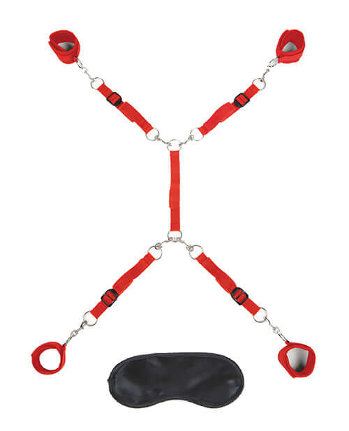 LUX FETISH 7 PC BED SPREADER RED-1
