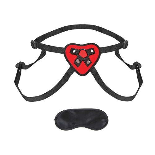 Electric / Hustler Lingerie Lux Fetish Red Heart Strap On Harness at $23.99